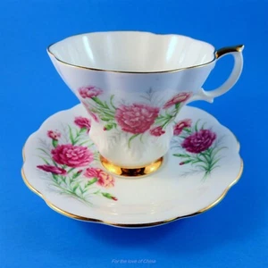 Royal Albert Friendship Series " Carnation " Tea Cup & Saucer Set - Picture 1 of 2