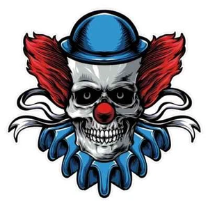 Adesivi Stickers Skull Pagliaccio 2 pezzi da 14 cm - Bild 1 von 2