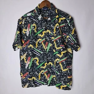 Vintage Sideout Hawaiian Shirt Mens Small Button Up Short Sleeve Tribal Aloha - Picture 1 of 20