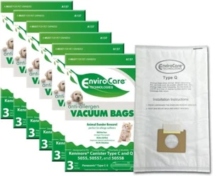 Envirocare Vacuum Cleaner Dust Bags fit Kenmore Type C-5 18 pack - Picture 1 of 6