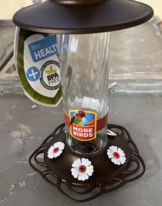 More Birds Bird Health Plus Prestige Hummingbird Feeder Clear Glass Not Plastic - Picture 1 of 5