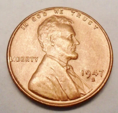 1947 S Lincoln Wheat Cent / Penny  AVE CIRCULATED  **FREE SHIPPING** - Image 1 of 2