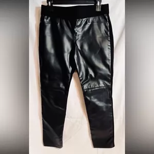 Lauren Ralph Lauren Women Faux Leather Leggings Black Size 6 - Picture 1 of 6