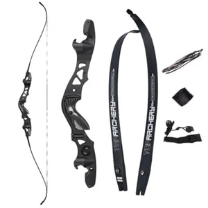 62" ILF Recurve Bow 25-60lbs Takedown 19'' Aluminum Riser Archery Hunting Shoot - Picture 1 of 27