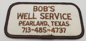 Rare Vintage Bob's Well Service Pearland, Texas Patch - 4" x 2" - Picture 1 of 2