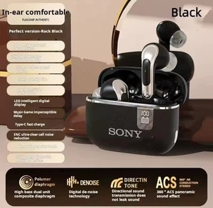 Auricolari Bluetooth originali Sony NE109 TWS HIFI Microfono cover effetto pelle - Foto 1 di 7