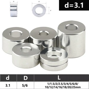 M3 Aluminium Distanzhülsen Rund Aluhülsen Abstandshülsen Abstandhalter ID=3.1mm - Picture 1 of 5