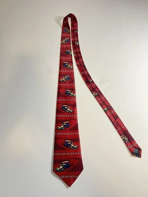 Corbata roja cuello coches carreras Mickey Mouse Disney vintage Foto 1 de 4