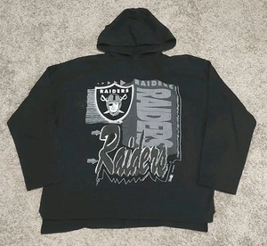 Vintage 1992 Los Angeles Raiders Hoodie Magic Johnson Size Large - Picture 1 of 6