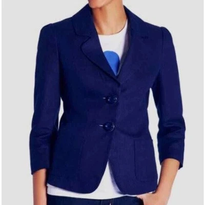 Kate Spade Tami Linen Jacket Blazer French Blue Size 2  - Image 1 of 4