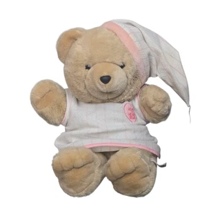 Vintage 1986 Chosun Heart To Heart Teddy Bear Plush 18" Pajamas PJ Cap NO Power - Picture 1 of 20