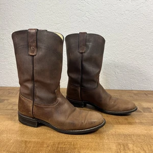 Men’s Texas Brand American Made Leather Cowboy Men’s 8 M 4411 58859 - Picture 1 of 22