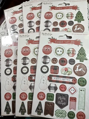Adornos de Navidad My Mind's Eye-28 botones decorativos de aglomerado ea-6 juegos Foto 1 de 4