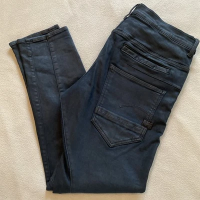 Jeans masculino G Star RAW RE STAQ 3D cônico (real 36x30) azul motociclista - Imagem 1 de 4