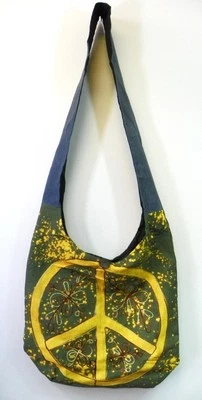 R240 Nuevo Bolso de Algodón Gota de Hombro Moderno y Artístico Hecho a Mano en Nepal Foto 1 de 2