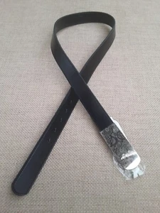 Cinturón cosido negro Robert Graham Malamocco talla 38 para hombre con hebilla de placa Paisley - Imagen 1 de 7