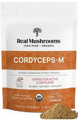 Polvo Cordyceps Mushrooms Real - Extracto de hongo de rendimiento con M... Foto 1 de 4