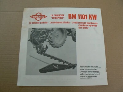  Prospectus / catalogue agricole : BUSATIS la faucheuse entreprise BM 1101 KW - Bild 1 von 2