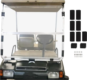 Klare Windschutzscheibe kompatibel mit 1982-2000.5 Club Car DS Golf Cart klappbar klappbar - Bild 1 von 9
