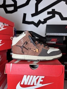 Pre-Owned Nike Dunk High x Bodega Brown Size 10 - Picture 1 of 5