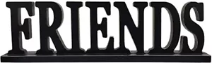 Wooden Friends Sign for Home Decor- Freestanding Cutout Wooden Words Sign Decor - Picture 1 of 5