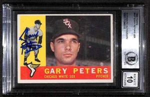 1960 Topps 407 Gary Peters RC UER BGS Auto 10 Autographed BVG Authentic C93148 - Picture 1 of 2