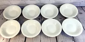 (8) Gibson Housewares CEREAL BOWLS Embossed Fruit Design 8" White Soup NEW - Picture 1 of 11