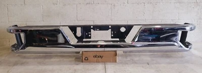 2019 2020 2021 Chevrolet Silverado 1500 GMC Sierra 1500 Rear Bumper Chrome OEM  - Image 1 of 4