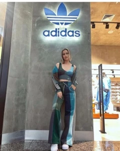Adidas x Kseniaschnaider Bra Top Crop Reprocessed Track RARE US 12 - Picture 1 of 7