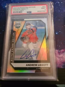 Andrew Abbott 2021 Elite Edición Extra Firmas Autógrafo ROJOS PSA 9 - Imagen 1 de 2