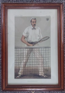 Vanity Fair 1894 antiker gerahmter Druck Antique Print Tennis Michael Michailovitch - Bild 1 von 4