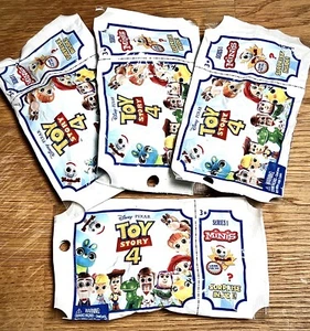 Lot of 4 Sealed Disney Pixar Toy Story 4 Series 1 Mini Figures Blind Bags - Picture 1 of 3