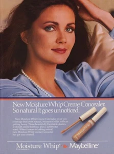 1985 Maybelline Vintage Make-up Lydia Carter Concealer 1-Seite MAGAZINANZEIGE - Bild 1 von 1