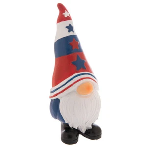 Statuina patriottica gnomo stelle blu e rosse 4 luglio decorazione casa regalo - Foto 1 di 2