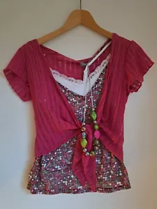 Per Una 4 Piece set Pretty 2x Camisole Vest Tops 1x Cardigan 1x Necklace UK8 New - Picture 1 of 17