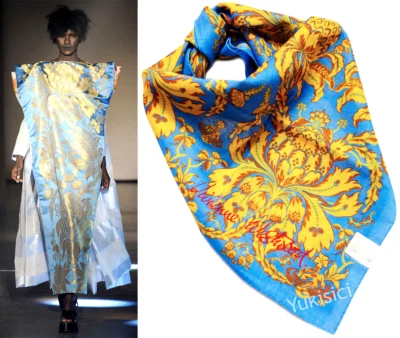 Bufanda Vivienne Westwood Japón Vintage Patrón Orbe Rojo Logo + Envoltura de Regalo Azul 59 cm Foto 1 de 4