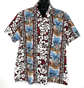 Evergreen Island Hawaiian Shirt Women's Medium Made in Hawaii USA Vintage - Picture 1 of 12