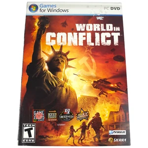 WORLD IN CONFLICT Window XP Vista PC DVD 2 Disc Manual Sierra 2007 Teen Complete - Picture 1 of 10