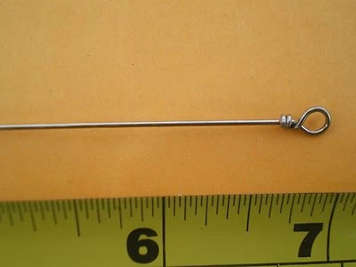 25 PCS. LOOPED STAINLESS STEEL LURE SHAFT WIRE FORM .035 X 7" MAKE "SPINNERS" - Image 1 of 2