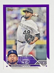 2023 Topps Series 1 - German Marquez Meijer Exclusive Purple #325 COL Rockies - Picture 1 of 4