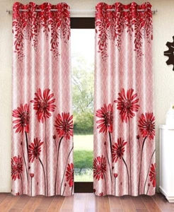 New 2 Piece Sunflower Panel Eyelet Window Curtain Set - 5 ft - Picture 1 of 5