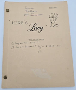 HERE'S LUCY / Ray Singer 1970 TV Script, Lucille Ball "Lucy and the Raffle" - Picture 1 of 15