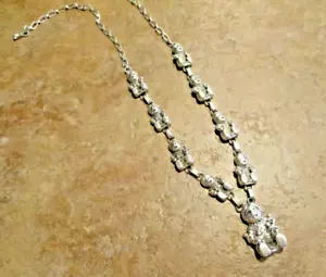 22" Vintage Southwestern CAROL FELLEY Sterling Silver MOTHER & CHILDREN Necklace - Picture 1 of 14