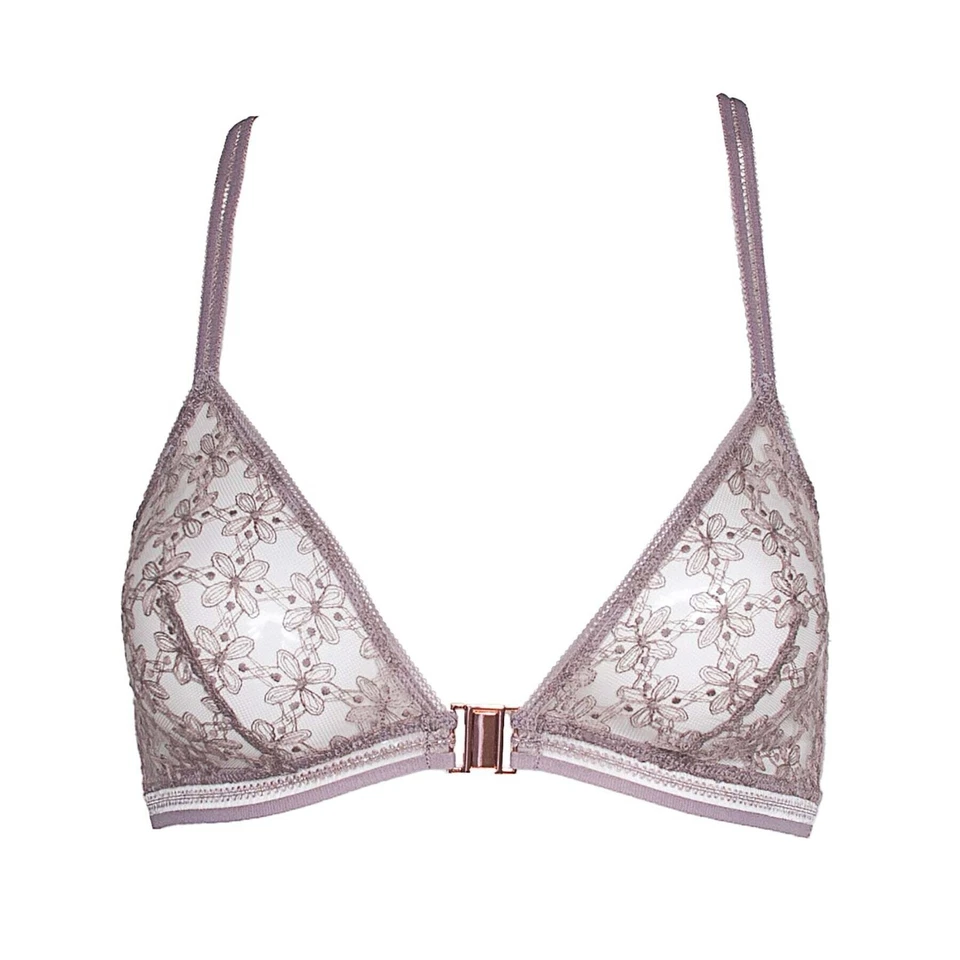 Bralette inalámbrico de encaje Huit Café Fleur para mujer talla 36C topo EE. UU. Foto 1 de 2