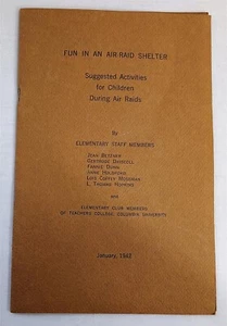 Vintage 1942 WWII Book Fun In An Air-Raid Shelter Activities for Children - Picture 1 of 6