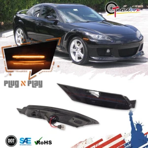 FOR MAZDA Genuine OEM RX-8 SMOKED AMBER LED SIDE MARKERS INDICATOR LIGHTS L&R * - Picture 1 of 10