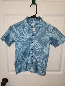 RJC Made in Hawaii Boy's Size 8 Floral Island Print Aloha Hawaiian Shirt - Picture 1 of 2