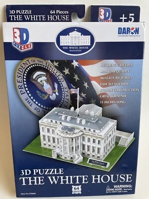 Daron 3D Puzzle The White House 64 Pieces 11" x 8" x 8" NEW - Image 1 of 2