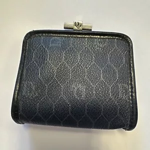 Christian Dior CD Wallet Dark Blue Coin Purse Wallet - Picture 1 of 13