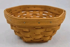 Longaberger Baskets Generations 7" x 3.5" Hexagon Woven Basket Signed Ohio USA - Picture 1 of 7